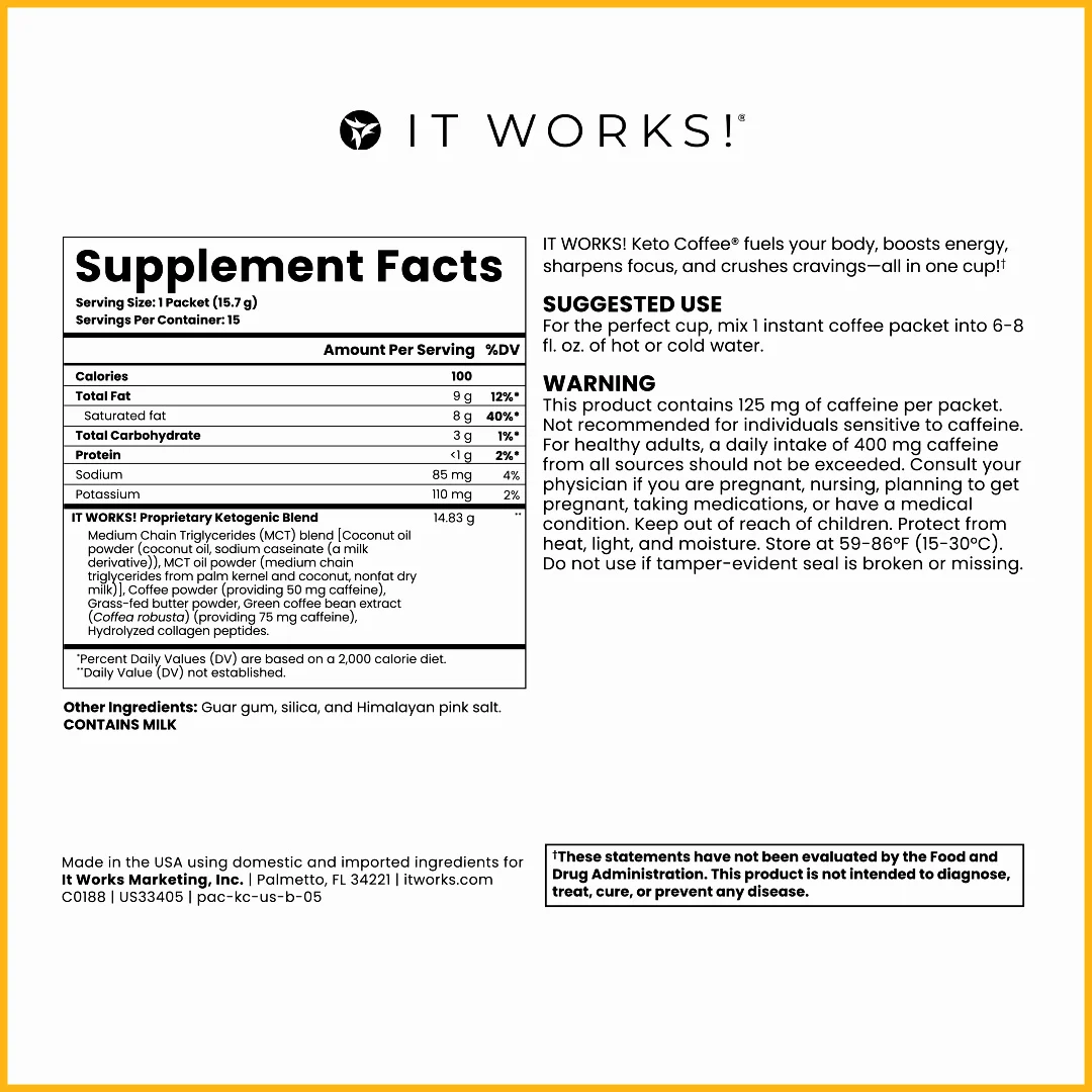 IT WORKS! Keto Coffee® - Original - Image 4
